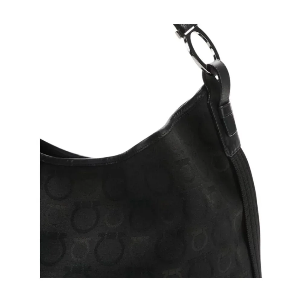Salvatore Ferragamo Gancini Canvas Shoulder Bag - Picture 5 of 14